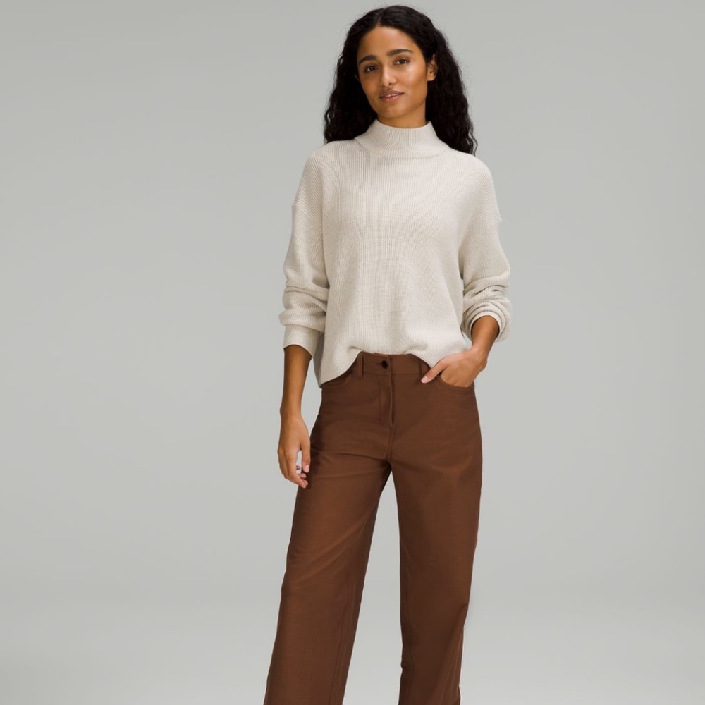 Lululemon merino wool blend rib turtleneck sweater